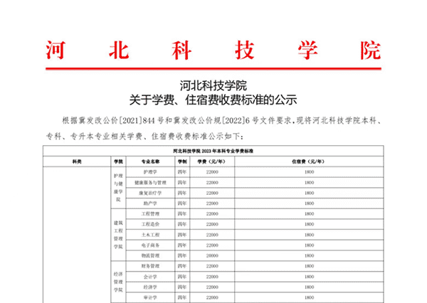 UG环球官方网 关于学费、住宿费收费标准的公示